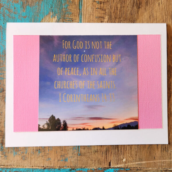 Blank Card – I Corinthians 14:33 Sunrise Sky